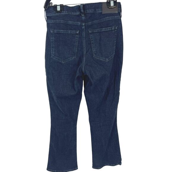 Everlane Womens Size 26 Authentic Stretch Slim Bootcut Denim Jean Dark Wash - Picture 2 of 6